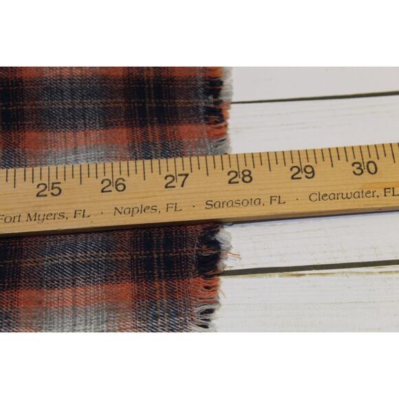 Democracy Women's L Red Blue Plaid Button-up Flannel Raw Hem Pockets LS Cowgirl - Picture 15 of 15